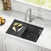 27&rdquo; Undermount 16 Gauge Workstation Kitchen Sink Single Bowl with WorkFlow&trade; Ledge and Accessories